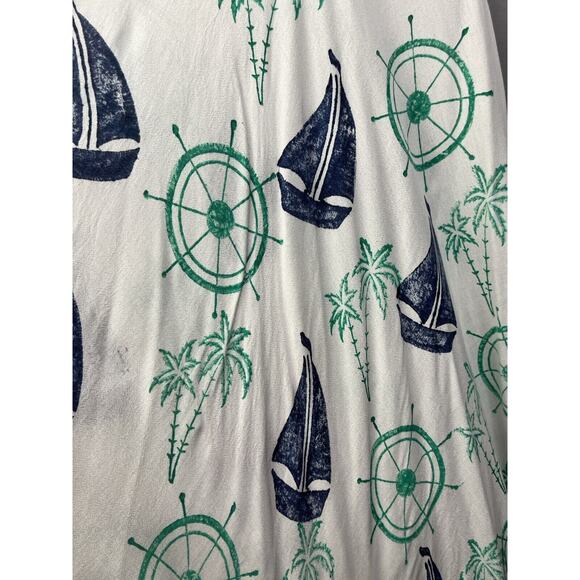 Seven Islands Dress Cover up Womens OSFA Colorful Print beach Sailboat FLAW - Picture 3 of 7